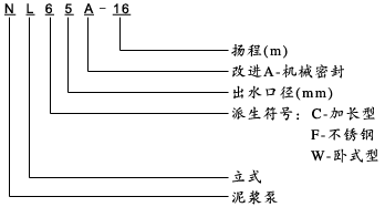 NL汙水（shuǐ）泥漿液下泵型（xíng）號（hào）意義